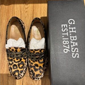 G.H. Bass Leopard Print Loafers